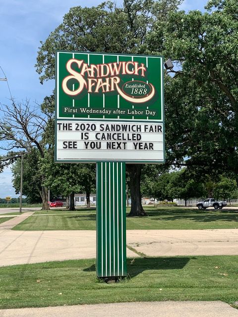 Sandwich Fair Sign Canceled Fair